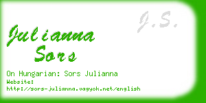 julianna sors business card